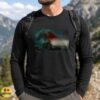 Mothman Red Eyes Night Highway Car Vintage Polaroid Horror Shirt