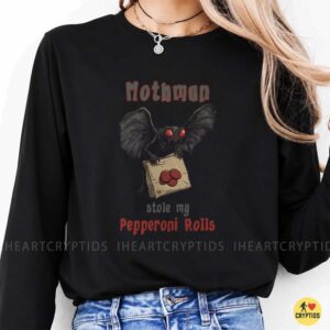 Mothman Stole My Pepperoni Rolls Funny West Virginia Cryptid Festival T-Shirt 9 Mothman Stole My Pepperoni Rolls Funny Shirt