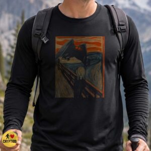 Mothman The Scream Munch Parody Fine Art Cryptid Horror Shirt