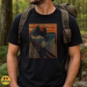 Mothman The Scream Munch Parody Fine Art Cryptid Horror Shirt