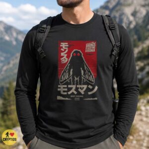 Mothman West Virginia Japanese Kaiju Poster Style Cryptid Horror Shirt