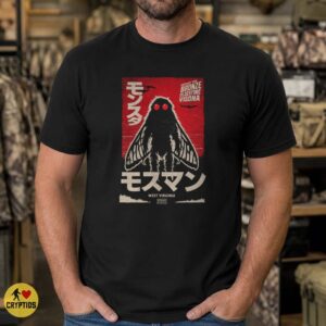 Mothman West Virginia Japanese Kaiju Poster Style Cryptid Horror Shirt