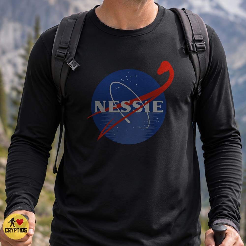 Nessie NASA Logo Parody Loch Ness Monster Space T-Shirt 1 Nessie NASA Logo Parody Loch Ness Monster Space Shirt