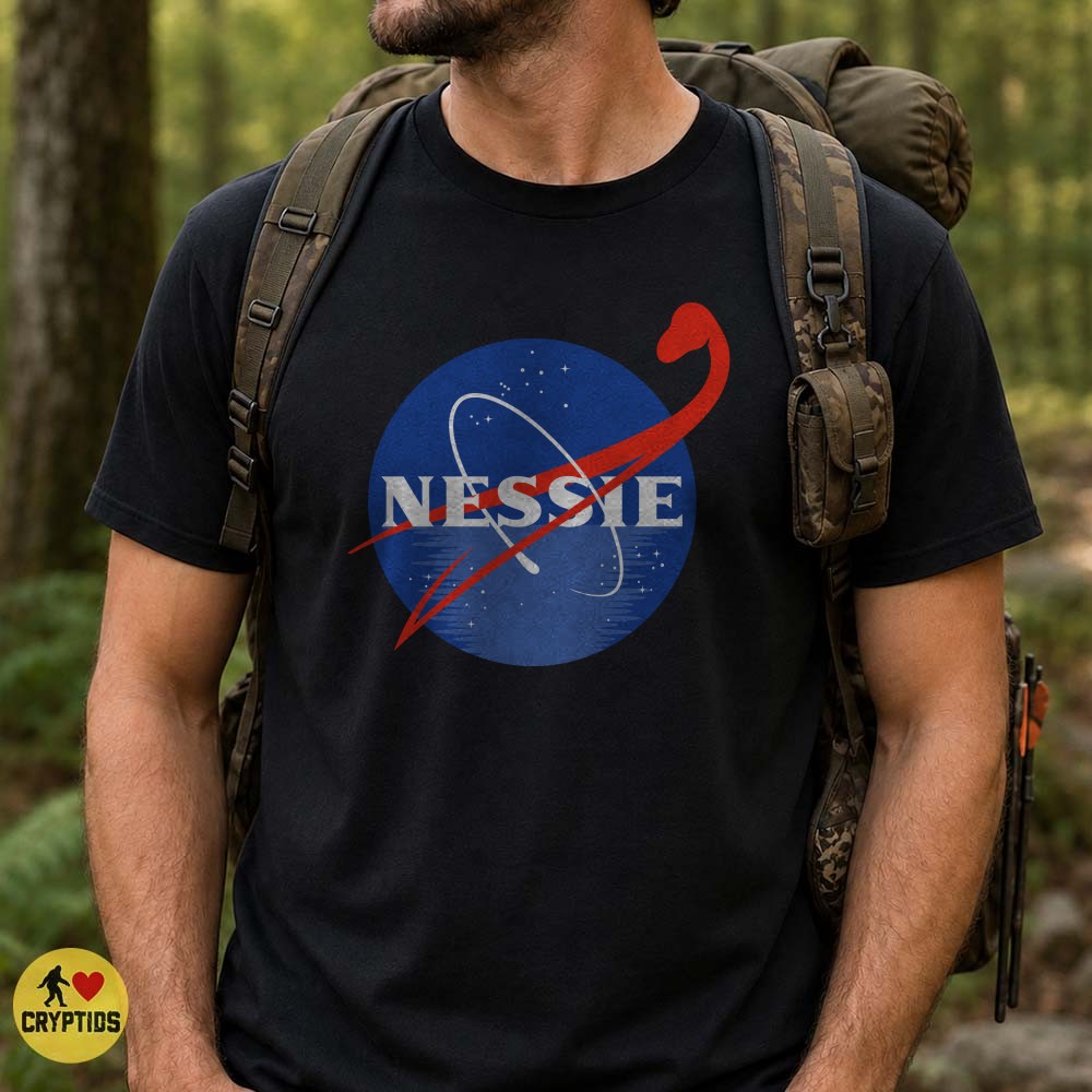 Nessie NASA Logo Parody Loch Ness Monster Space T-Shirt 4 Nessie NASA Logo Parody Loch Ness Monster Space Shirt