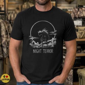 Night Terror Dark Horse Nightmare Cryptid Full Moon Farm Horror Shirt