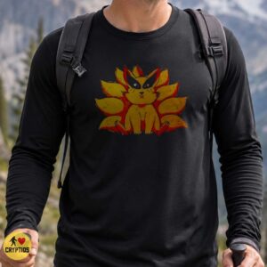 Nine Tailed Fox Kitsune Cute Kawaii Orange Fantasy Japanese Folklore T-Shirt 6 Nine Tailed Fox Kitsune Cute Kawaii Orange Fantasy Japanese Folklore Shirt