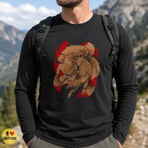 Nine Tailed Kitsune Fox Japanese Yokai Art Shirt