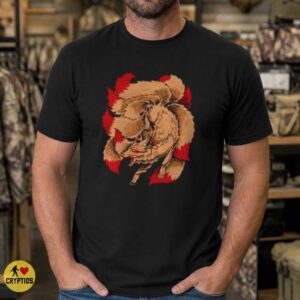 Nine Tailed Kitsune Fox Japanese Yokai Art Shirt