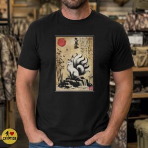 Nine Tailed Kitsune Fox Japanese Yokai Vintage Art T-Shirt 7 Nine Tailed Kitsune Fox Japanese Yokai Vintage Art Shirt
