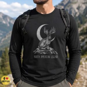 North American Legend Jackalope Moon Cryptid Shirt