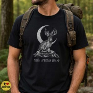 North American Legend Jackalope Moon Cryptid Shirt