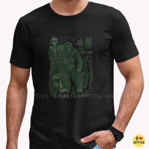 Ohio Grassman Cryptid Field Guide Bigfoot Sasquatch Skull Footprint Shirt