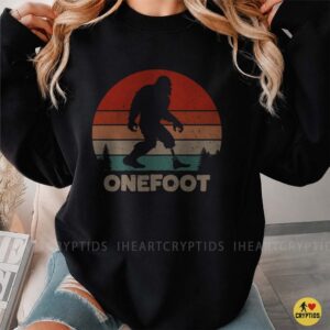 Onefoot Bigfoot Prosthetic Leg Retro Sunset Funny Shirt