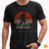 Onefoot Bigfoot Prosthetic Leg Retro Sunset Funny Shirt