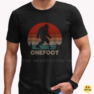 Onefoot Bigfoot Prosthetic Leg Retro Sunset Funny Shirt