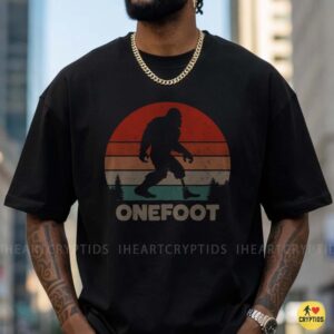 Onefoot Bigfoot Prosthetic Leg Retro Sunset Funny Shirt