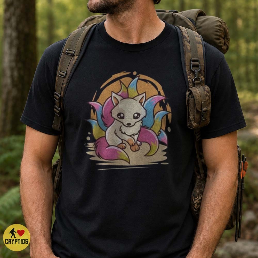 Pansexual Pride Cute Nine Tailed Kitsune Fox T-Shirt 1 Pansexual Pride Cute Nine Tailed Kitsune Fox Shirt