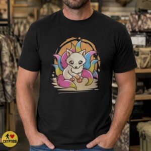 Pansexual Pride Cute Nine Tailed Kitsune Fox Shirt