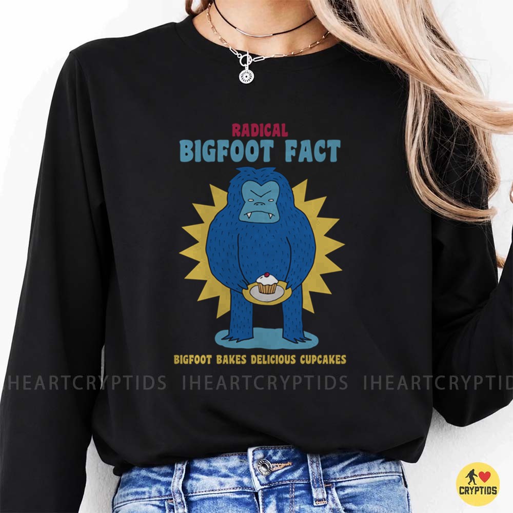 Radical Bigfoot Fact Bigfoot Bakes Delicious Cupcakes Funny Cryptid T-Shirt 5 Radical Bigfoot Fact Bigfoot Bakes Delicious Cupcakes Funny Shirt