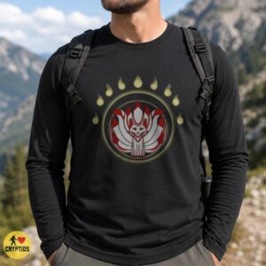 Red White Nine Tailed Kitsune Fox Spirit Shirt