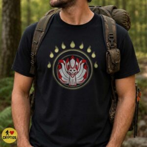 Red White Nine Tailed Kitsune Fox Spirit Shirt