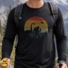 Retro Bigfoot Holding Cat Loch Ness Monster UFO Vintage Sunset T-Shirt 6 Retro Bigfoot Holding Cat Loch Ness Monster UFO Vintage Sunset Shirt