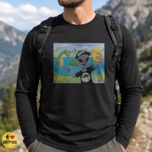 Roswell Alien Selfie With Loch Ness Monster Funny Cryptid T-Shirt 6 Roswell Alien Selfie With Loch Ness Monster Funny Shirt