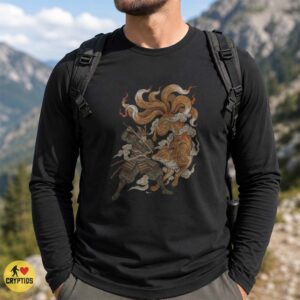Samurai Fighting Kitsune Fox Spirit Japanese Yokai T-Shirt 5 Samurai Fighting Kitsune Fox Spirit Japanese Yokai Shirt