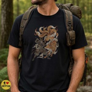 Samurai Fighting Kitsune Fox Spirit Japanese Yokai T-Shirt 6 Samurai Fighting Kitsune Fox Spirit Japanese Yokai Shirt