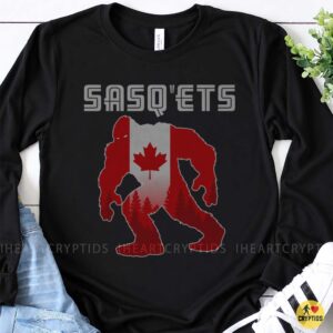 Sasq'ets Sasquatch Canadian Flag Canada Maple Leaf Forest Shirt