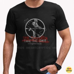 Save Sasquatch Take The Shot Bigfoot Sniper Scope Grimerica Cryptid Hunter Funny Shirt