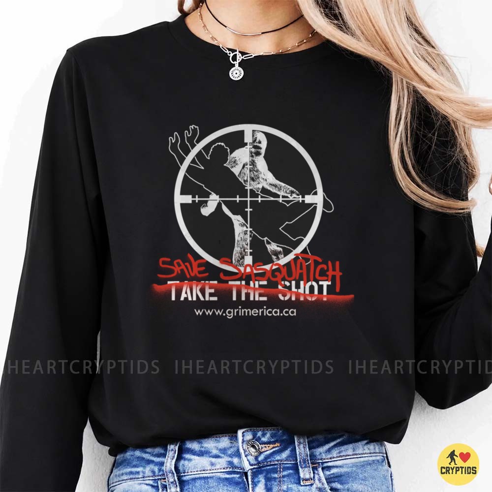 Save Sasquatch Take The Shot Bigfoot Sniper Scope Grimerica Cryptid Hunter Funny T-Shirt 5 Save Sasquatch Take The Shot Bigfoot Sniper Scope Grimerica Cryptid Hunter Funny Shirt