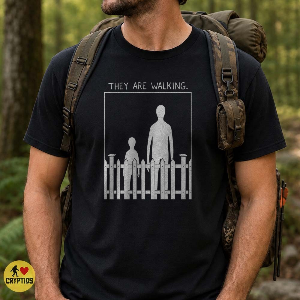 Slender Man They Are Walking Creepy Silhouette Horror Paranormal T-Shirt 4 Slender Man They Are Walking Creepy Silhouette Horror Paranormal Shirt