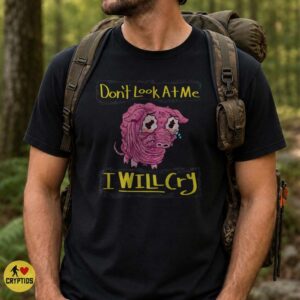 Squonk Cryptid Don't Look At Me I Will Cry Funny Shirt