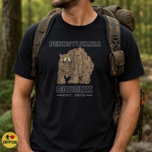 Squonk Pennsylvania Cryptid Est 1910 College Style Crying Monster Shirt