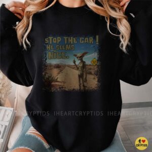 Stop The Car He Seems Nice Funny Alien Hitchhiker Desert UFO Road Trip T-Shirt 6 Stop The Car He Seems Nice Funny Alien Hitchhiker Desert UFO Road Trip Shirt