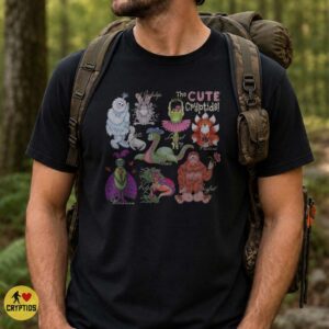 The Cute Cryptids Bigfoot Mothman Nessie Yeti Kitsune Kelp Loveland Frog T-Shirt 6 The Cute Cryptids Bigfoot Mothman Nessie Yeti Kitsune Kelp Loveland Frog Shirt