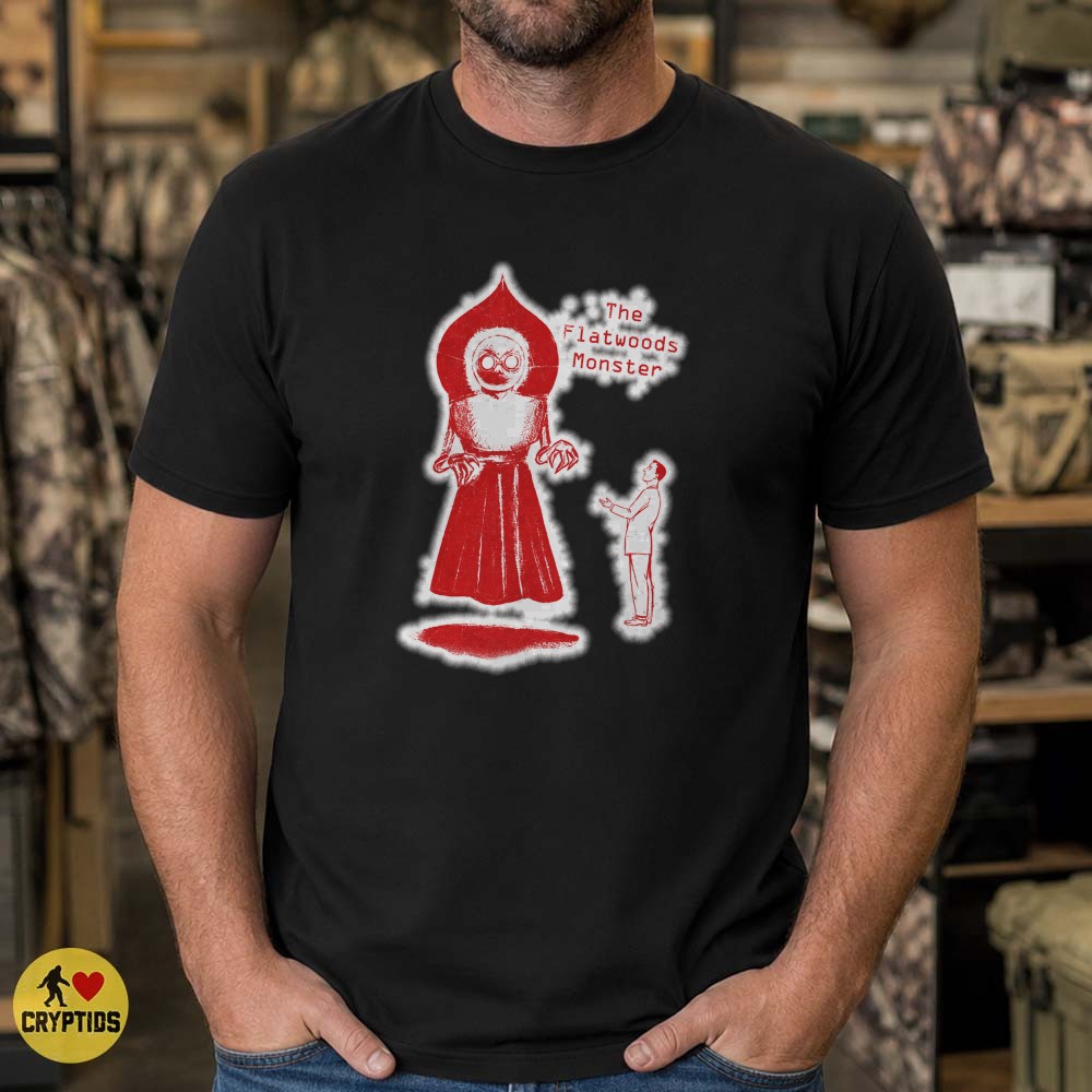 The Flatwoods Monster Red Vintage Alien Cryptid T-Shirt 1 The Flatwoods Monster Red Vintage Alien Cryptid Shirt