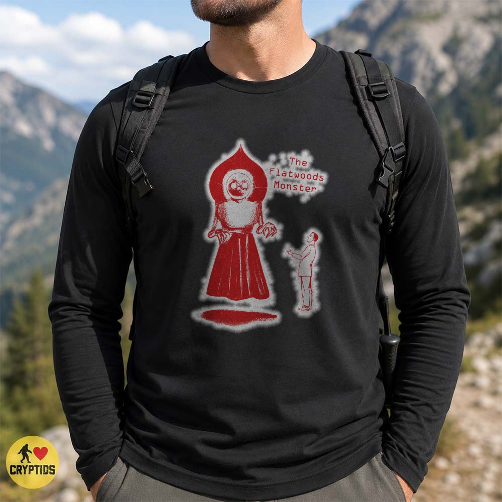 The Flatwoods Monster Red Vintage Alien Cryptid T-Shirt 3 The Flatwoods Monster Red Vintage Alien Cryptid Shirt