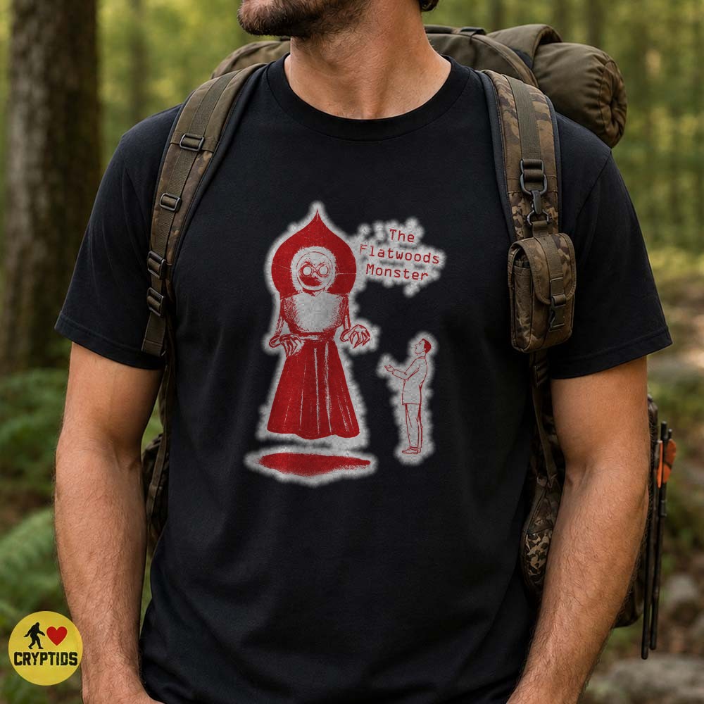 The Flatwoods Monster Red Vintage Alien Cryptid T-Shirt 4 The Flatwoods Monster Red Vintage Alien Cryptid Shirt