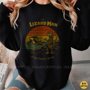 The Lizard Man Of Lee County SC 1988 Retro Sunset Cryptid Shirt