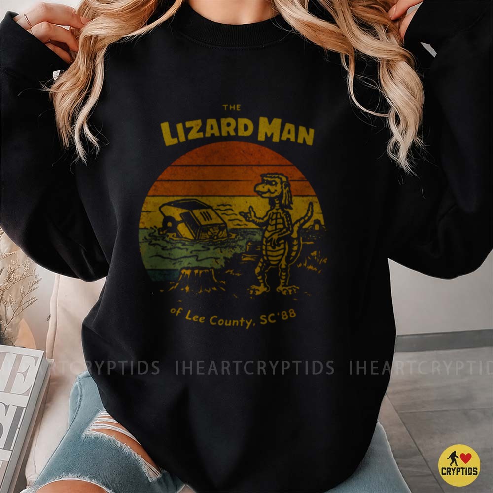 The Lizard Man Of Lee County SC 1988 Retro Sunset Cryptid South Carolina T-Shirt 2 The Lizard Man Of Lee County SC 1988 Retro Sunset Cryptid Shirt
