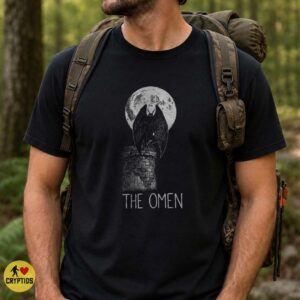 The Omen Mothman Full Moon Gothic Cryptid Shirt