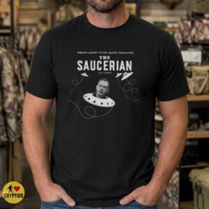 The Saucerian Gray Barker UFO Flying Saucer Paranormal Retro Publication Shirt