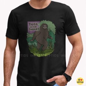 Thicc In The Thicket Bigfoot Funny Sasquatch Cute Forest Humor Shirt