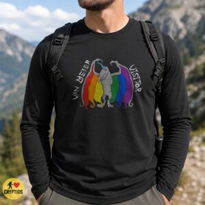 Van Meter Visitor Iowa Cryptid Rainbow Pride Monster Art T-Shirt 5 Van Meter Visitor Iowa Cryptid Rainbow Pride Monster Art Shirt