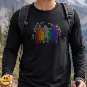 Van Meter Visitor Iowa Cryptid Rainbow Pride Monster Art Shirt