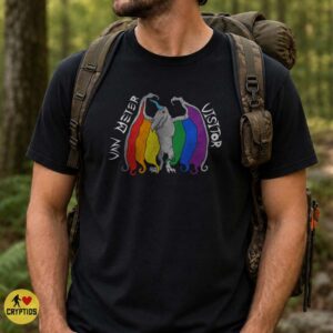 Van Meter Visitor Iowa Cryptid Rainbow Pride Monster Art T-Shirt 7 Van Meter Visitor Iowa Cryptid Rainbow Pride Monster Art Shirt