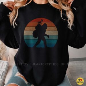Vintage Bigfoot Hiking Sunset Retro Sasquatch T-Shirt 6 Vintage Bigfoot Hiking Sunset Retro Sasquatch Shirt