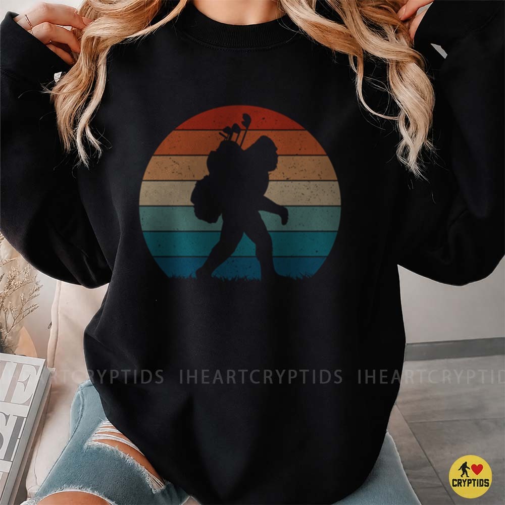 Vintage Bigfoot Hiking Sunset Retro Sasquatch T-Shirt 2 Vintage Bigfoot Hiking Sunset Retro Sasquatch Shirt
